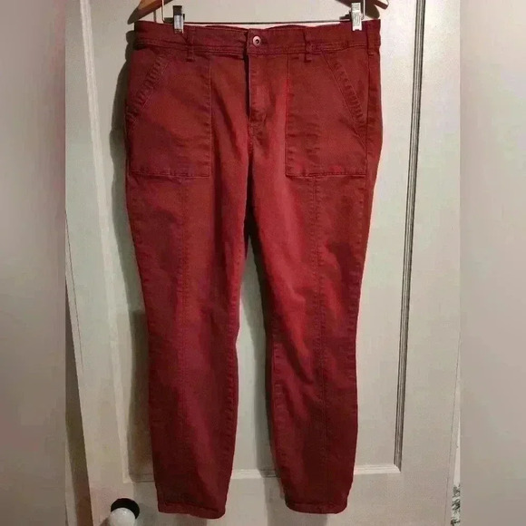 Anthropologie Rust Stretchy Pants |  17" (34") Waist | 10" Rise | 27" Inseam - Picture 1 of 4